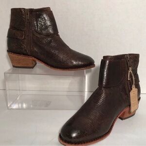 H by Hudson Brand London Brown Leather Ankle Boots 37 or 6
